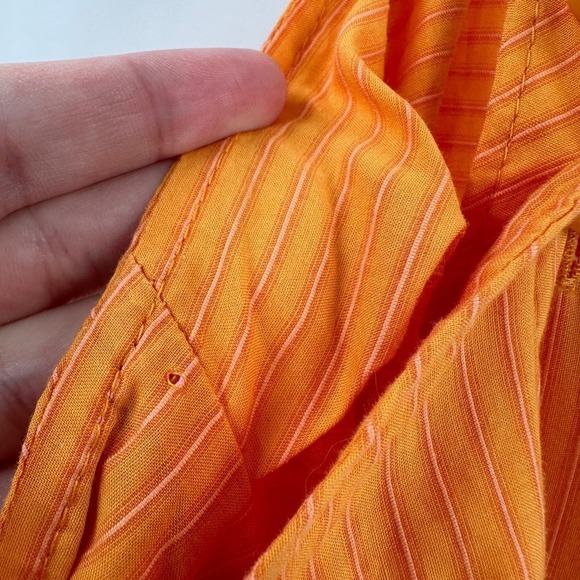 Columbia Orange Printed Wide Strap Square Neck Pocket Casual Sundress Size Large - Picture 9 of 15